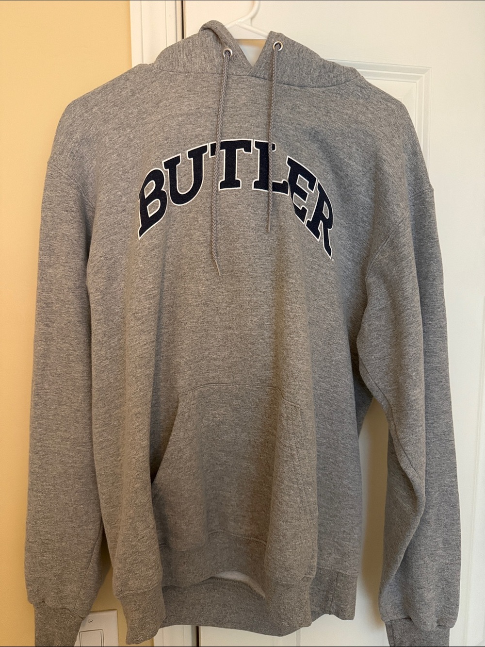 Butler Champion Gray and White Authentic Athleticwear Tag